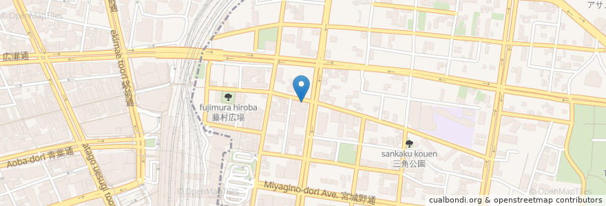 Mapa de ubicacion de ニコニコレンタカー 仙台駅東口店 en Japan, Präfektur Miyagi, 仙台市, 青葉区, 宮城野区.