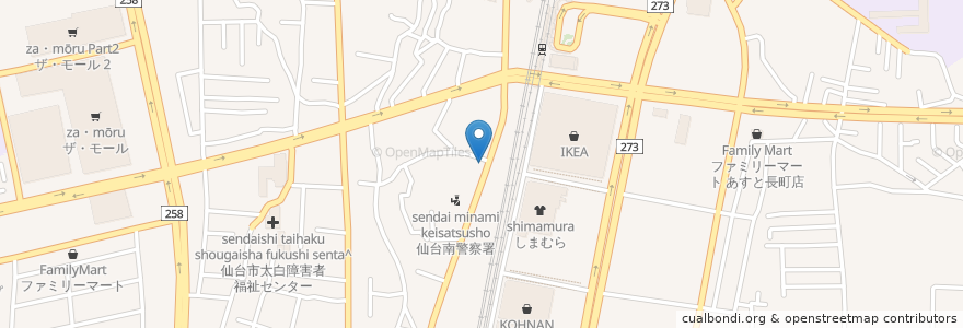 Mapa de ubicacion de デイリゾート スカイウィング長町 en 日本, 宮城県, 仙台市, 太白区.