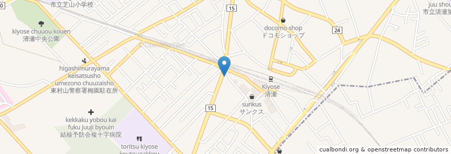 Mapa de ubicacion de 三井住友銀行 en Giappone, Tokyo, 清瀬市.