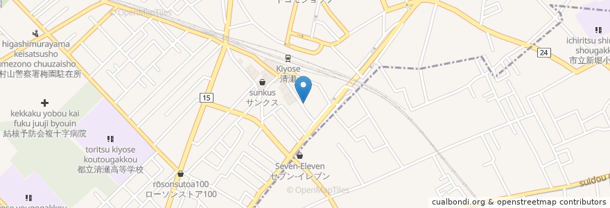 Mapa de ubicacion de レストランアルブル en اليابان, 東京都.