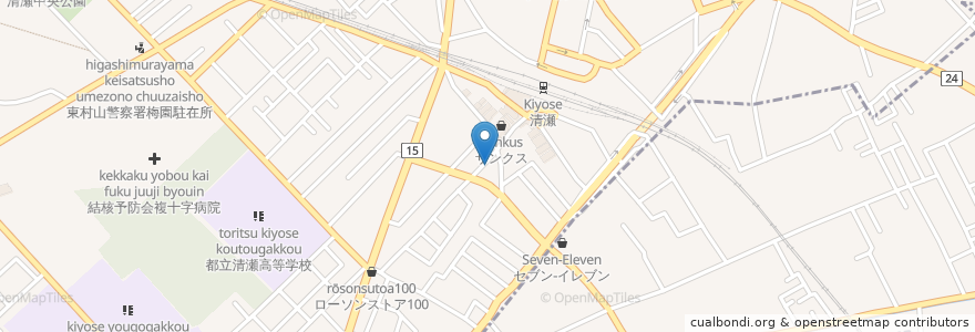 Mapa de ubicacion de 香建大飯店 en 日本, 東京都, 清瀬市.