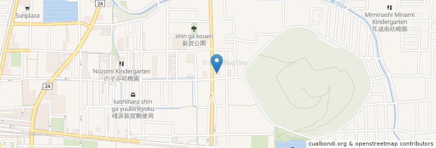 Mapa de ubicacion de たけだ内科医院 en اليابان, 奈良県, 橿原市.