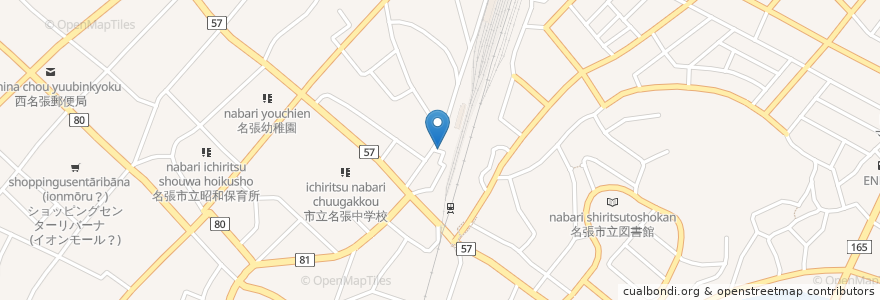 Mapa de ubicacion de Pat名張駅西駐車場 en 日本, 三重県, 名張市.
