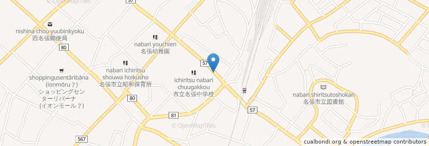 Mapa de ubicacion de カラオケRUSH en Japonya, 三重県, 名張市.