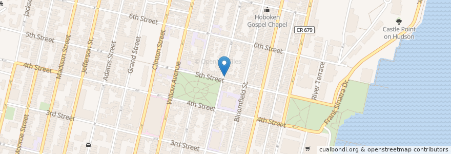 Mapa de ubicacion de Moran's Pub en Estados Unidos De América, Nueva Jersey, Hudson County, Hoboken.