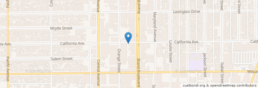 Mapa de ubicacion de Mix & Match Burger en 美利坚合众国/美利堅合眾國, 加利福尼亚州/加利福尼亞州, 洛杉矶县, Glendale.