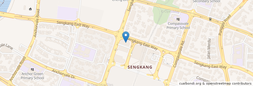 Mapa de ubicacion de Beijing Language School en Singapur, Northeast.