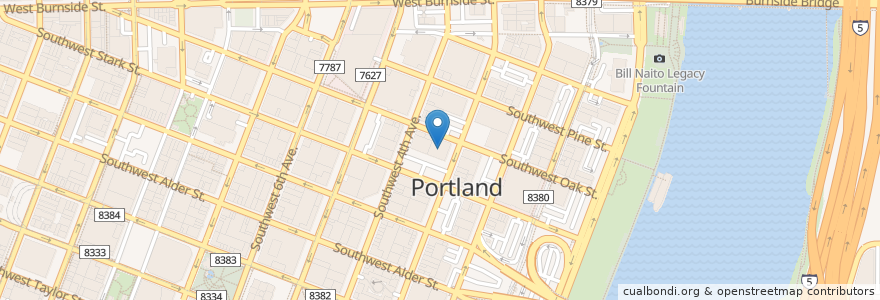 Mapa de ubicacion de Church of Scientology of Portland en 미국, 오리건, Portland, Multnomah County.