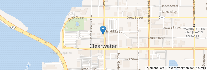 Mapa de ubicacion de Restoration Café en Amerika Syarikat, Florida, Pinellas County, Clearwater.