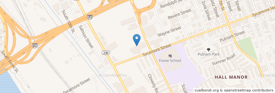 Mapa de ubicacion de New Orleans Po Boy & French Bakery en États-Unis D'Amérique, Pennsylvanie, Dauphin County, Harrisburg.