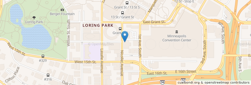 Mapa de ubicacion de Ping's en 美利坚合众国/美利堅合眾國, 明尼蘇達州, Hennepin County, Minneapolis.