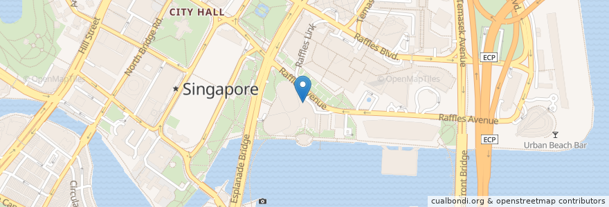Mapa de ubicacion de The Coffee Bean & Tea Leaf en Singapour, Central.