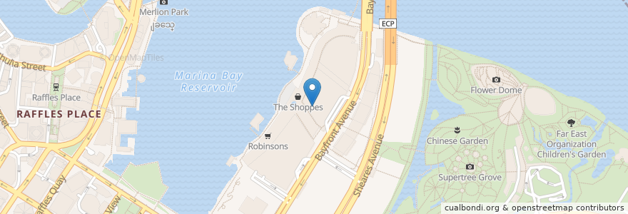 Mapa de ubicacion de Beanstro - Marina Bay Sands en Singapura, Central.