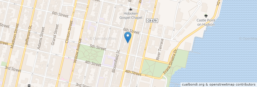 Mapa de ubicacion de Pho Nomenon en 美利坚合众国/美利堅合眾國, 新泽西州 / 新澤西州 / 紐澤西州, Hudson County, Hoboken.
