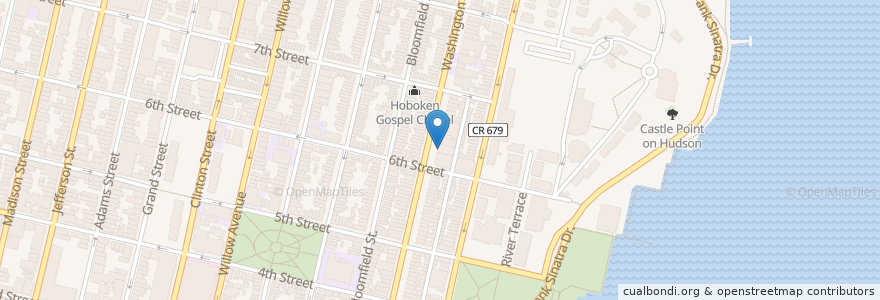 Mapa de ubicacion de Riverside Pediatric Group en Verenigde Staten, New Jersey, Hudson County, Hoboken.