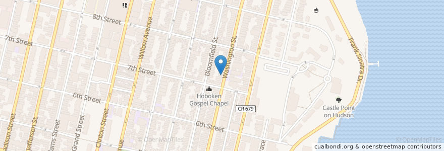 Mapa de ubicacion de Family & Cosmetic Dentistry en Verenigde Staten, New Jersey, Hudson County, Hoboken.