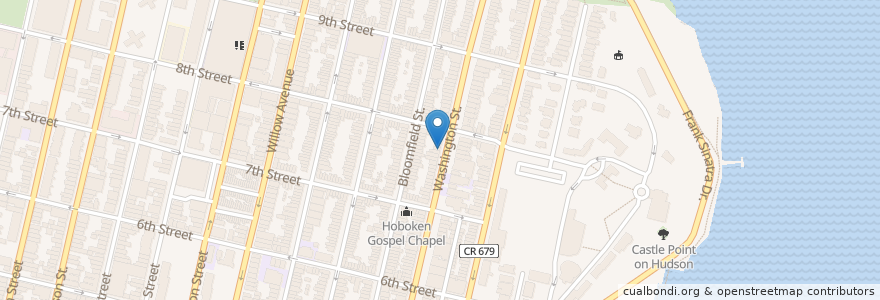 Mapa de ubicacion de Pita Pit en États-Unis D'Amérique, New Jersey, Hudson County, Hoboken.
