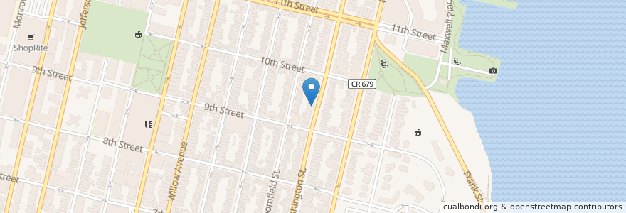 Mapa de ubicacion de Gigi's Cafe & Restaurant en الولايات المتّحدة الأمريكيّة, نيو جيرسي, Hudson County, Hoboken.