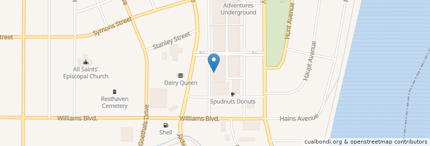 Mapa de ubicacion de Legacy Jiu-jitsu Academy en 미국, 워싱턴, Benton County, Tri-Cities, Richland.