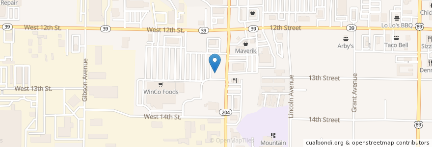 Mapa de ubicacion de Cafe Zupas en Stati Uniti D'America, Utah, Weber County, Ogden.