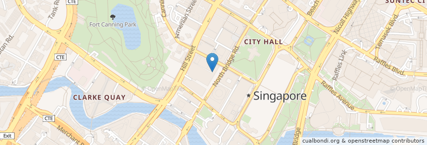 Mapa de ubicacion de The Tree Cafe en 新加坡, 中区.
