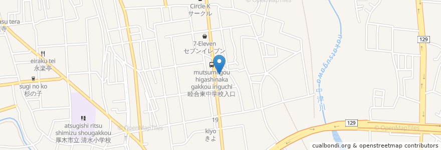 Mapa de ubicacion de でんえん幼稚園 en اليابان, كاناغاوا, 厚木市.
