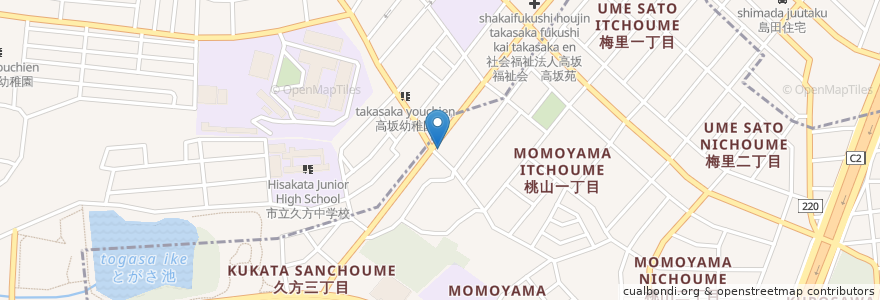 Mapa de ubicacion de 台湾料理 福華 en Jepun, 愛知県, 名古屋市, 天白区, 緑区.