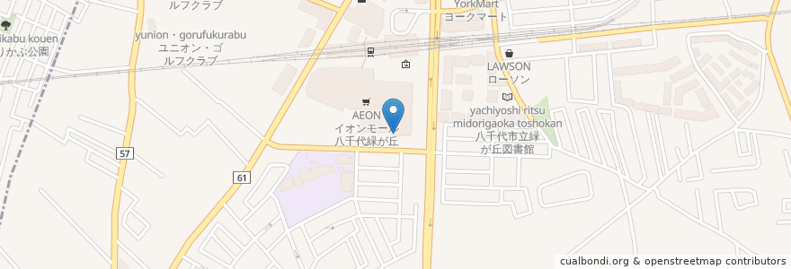 Mapa de ubicacion de 屋内駐車場 en ژاپن, 千葉県, 八千代市.