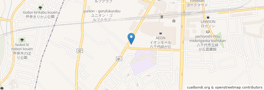 Mapa de ubicacion de 特選和牛大将軍 八千代緑が丘店 en 일본, 지바현, 八千代市.