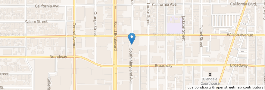 Mapa de ubicacion de Five Star Cinema en United States, California, Los Angeles County, Glendale.