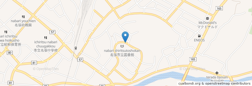 Mapa de ubicacion de 駐輪場 en 일본, 미에현, 名張市.