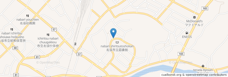 Mapa de ubicacion de 駐輪場 en 日本, 三重県, 名張市.