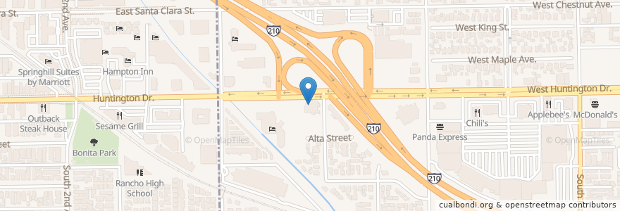 Mapa de ubicacion de Claim Jumper en ایالات متحده آمریکا, کالیفرنیا, Los Angeles County, Arcadia, Monrovia.