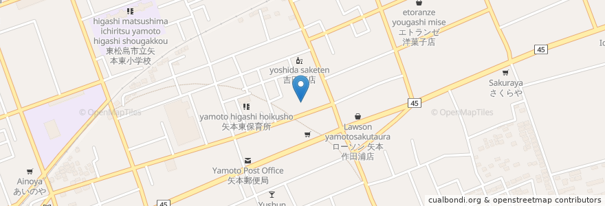 Mapa de ubicacion de 下町地区センター en Japón, Prefectura De Miyagi, 東松島市.