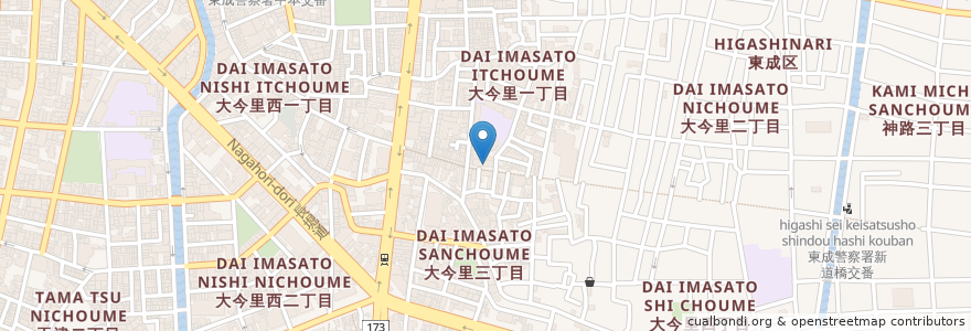 Mapa de ubicacion de PATRI en Japan, Präfektur Osaka, 大阪市, 東成区.