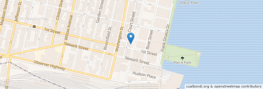 Mapa de ubicacion de Cooper's Union en 미국, 뉴저지, Hudson County, Hoboken.