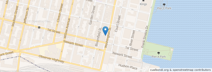 Mapa de ubicacion de Shaka Bowl en Stati Uniti D'America, New Jersey, Hudson County, Hoboken.