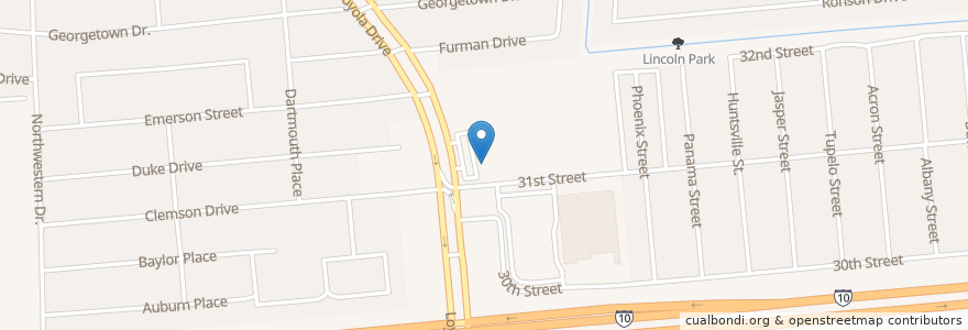 Mapa de ubicacion de Ming Kitchen en Amerika Syarikat, Louisiana, Jefferson Parish, Kenner.