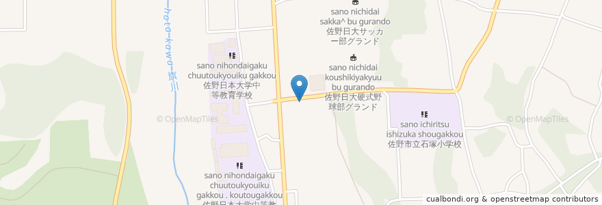 Mapa de ubicacion de サぴホン en Japan, Tochigi Prefecture, Sano.