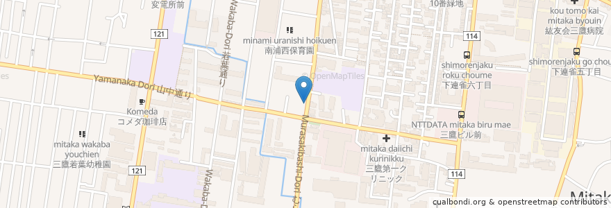 Mapa de ubicacion de スパイス6 en Japan, 東京都, 三鷹市.