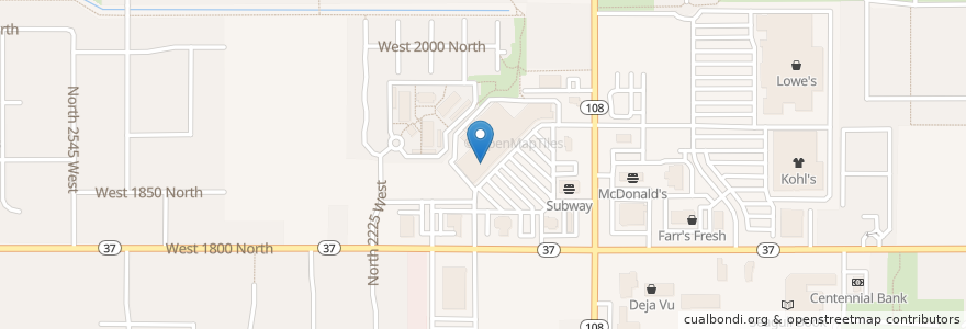 Mapa de ubicacion de The UPS Store en United States, Utah, Davis County, Clinton.