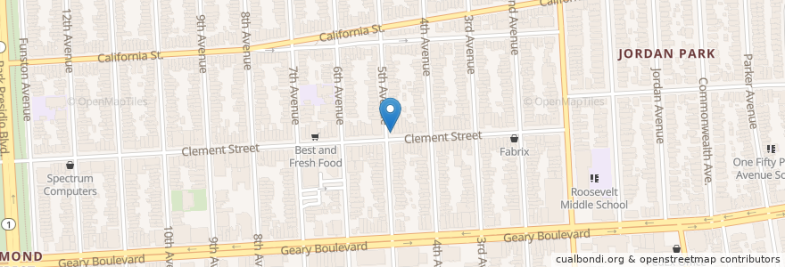 Mapa de ubicacion de Shabu House en Amerika Birleşik Devletleri, Kaliforniya, San Francisco, San Francisco.