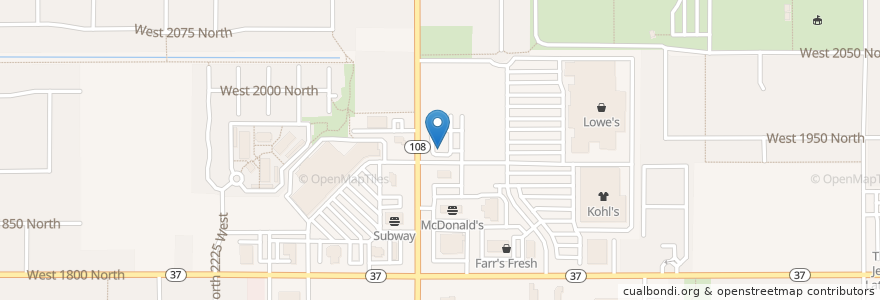 Mapa de ubicacion de Jimmy John's en Amerika Syarikat, Utah, Davis County, Clinton.
