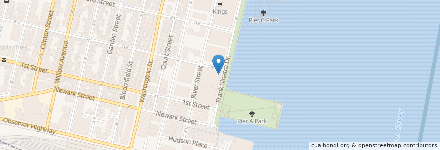 Mapa de ubicacion de Wicked Wolf Tavern en Amerika Birleşik Devletleri, New Jersey, Hudson County, Hoboken.
