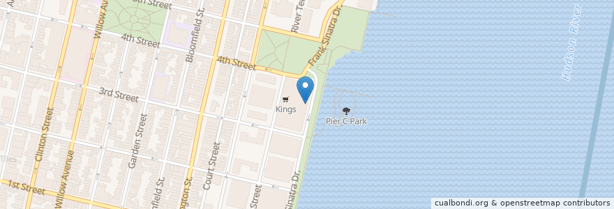 Mapa de ubicacion de Bright Horizons en アメリカ合衆国, ニュージャージー州, Hudson County, Hoboken.