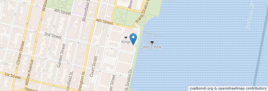 Mapa de ubicacion de The Ainsworth en Amerika Syarikat, New Jersey, Hudson County, Hoboken.
