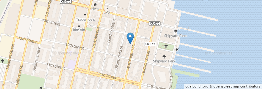 Mapa de ubicacion de Hoboken Dental Group en Verenigde Staten, New Jersey, Hudson County, Hoboken.
