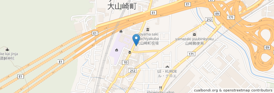 Mapa de ubicacion de はしもと整骨院 en ژاپن, 京都府, 乙訓郡, 大山崎町.