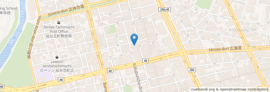 Mapa de ubicacion de 海鮮屋 en Japonya, 宮城県, 仙台市, 青葉区.