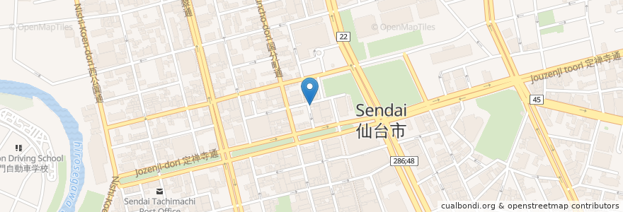 Mapa de ubicacion de hihat en Japan, Miyagi Prefecture, Sendai, Aoba Ward.